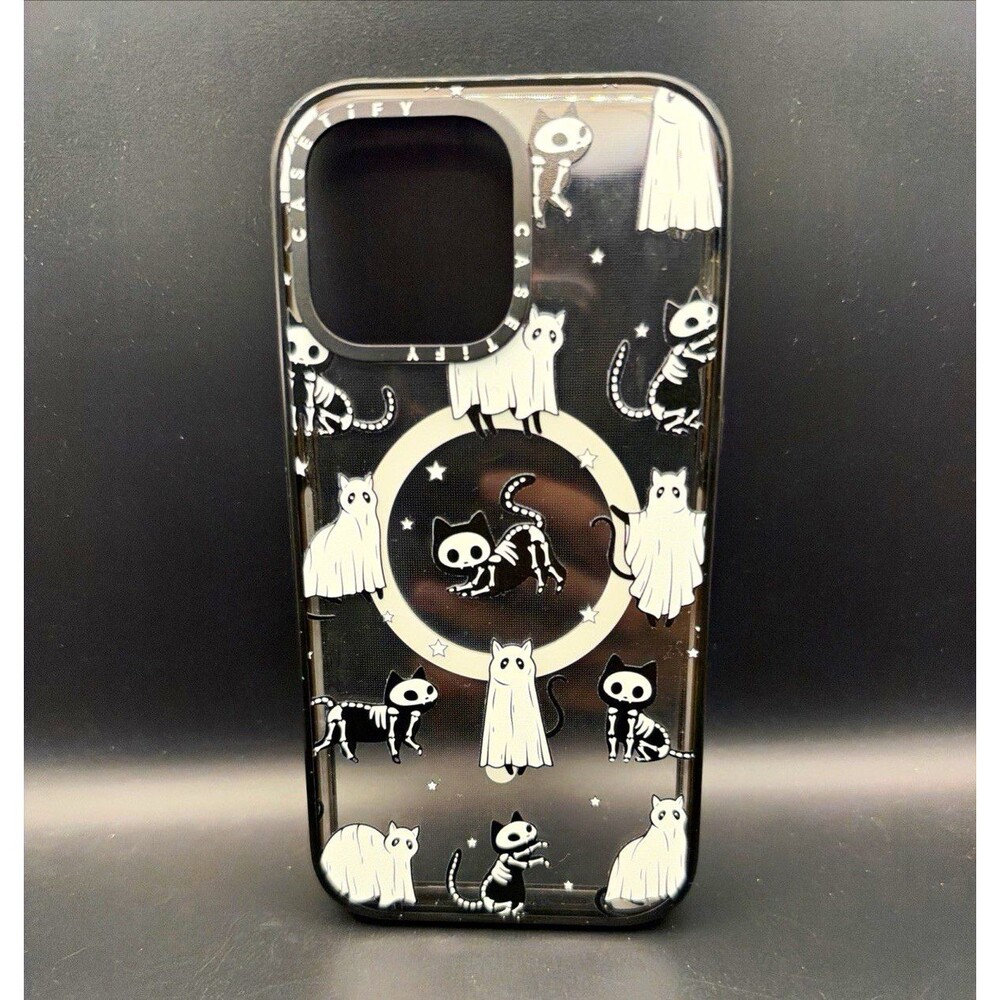 Casetify Halloween cats 14 pro max case MagSafe clear